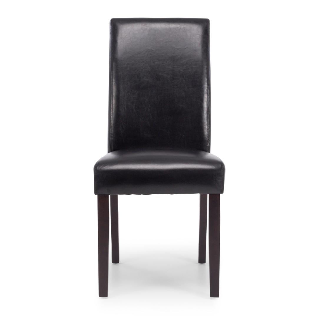 Vienna Black Chair Dark Leg image 1